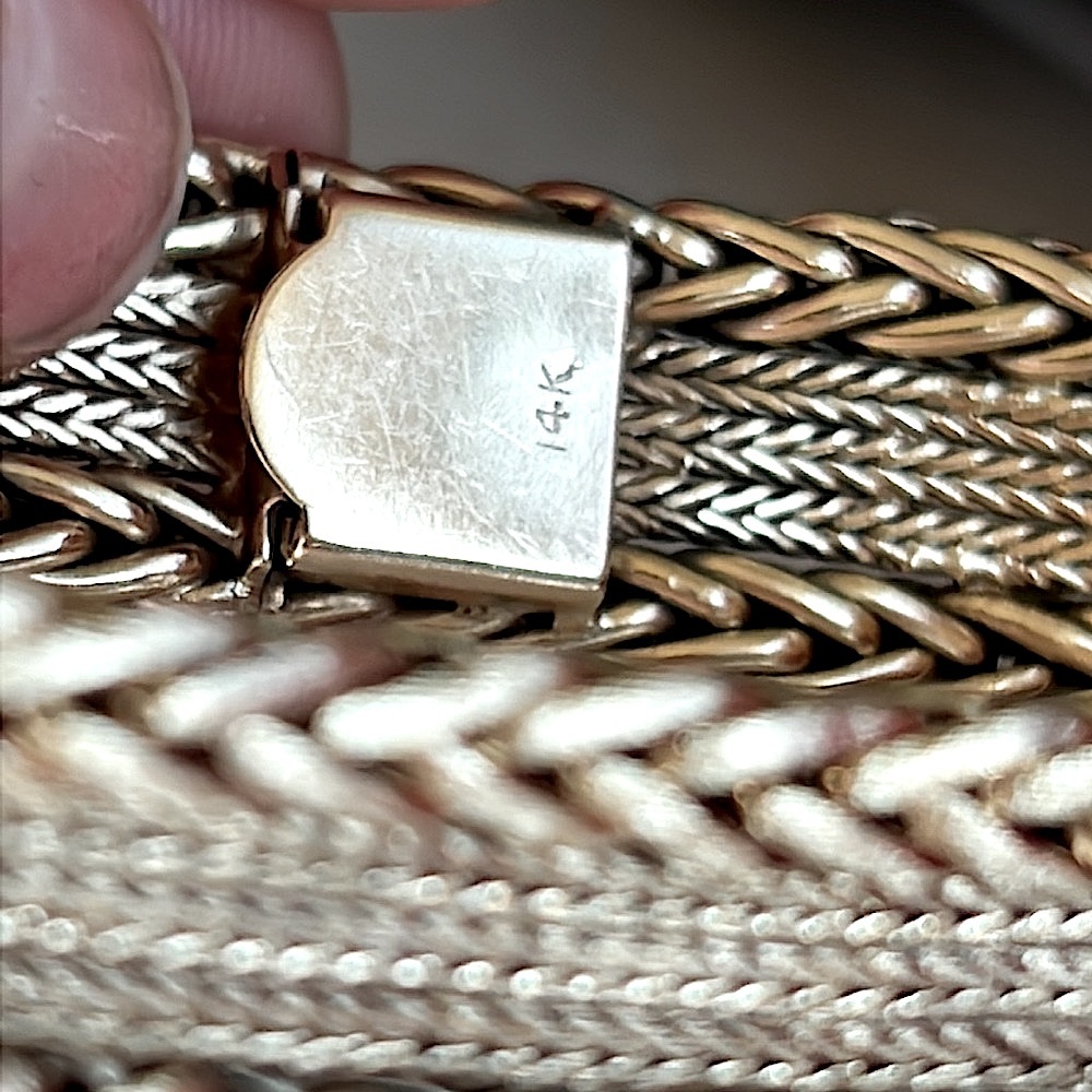 14 karat gold, Vintage, Bracelet - Picture 6 of 9